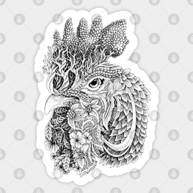 Rooster 1 Sticker by Nasitama